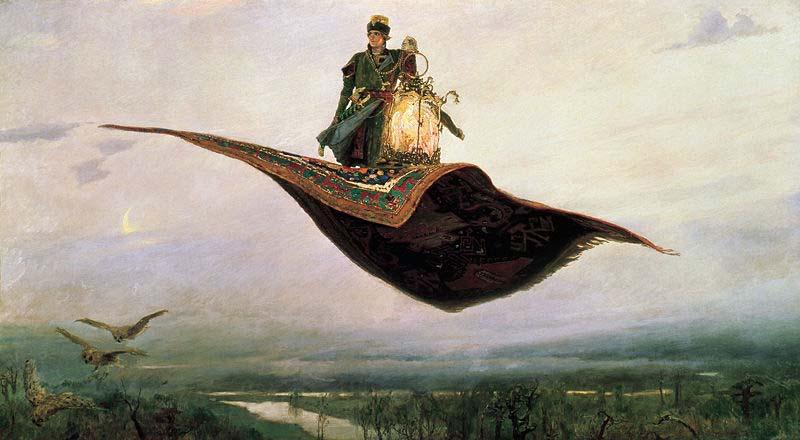 Viktor Vasnetsov Flying Carpet 1880 Norge oil painting art
